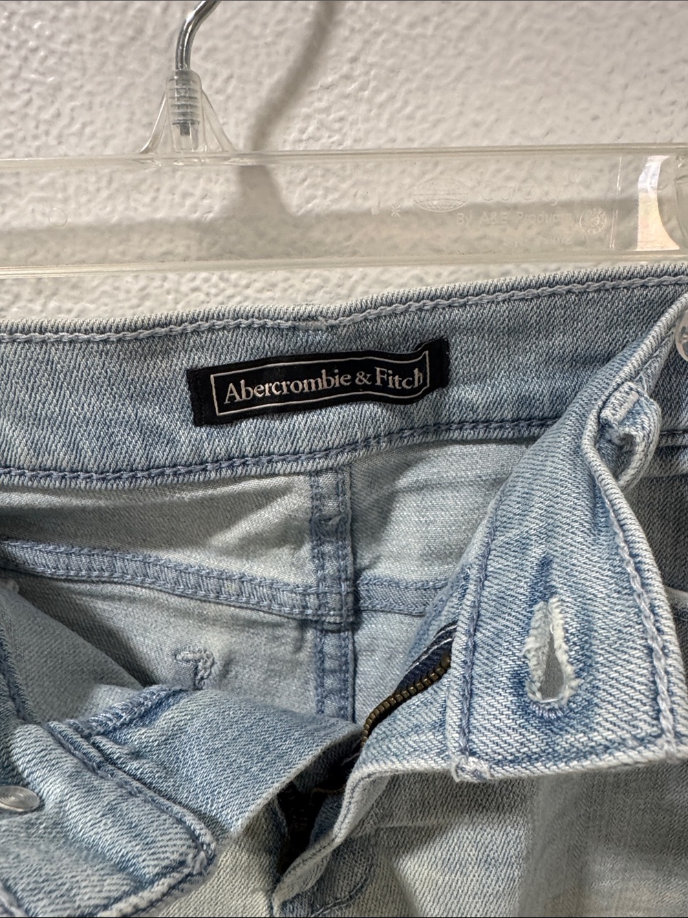 Abercrombie & Fitch Light Wash Denim Cutoff Shorts - Picture 3 of 3